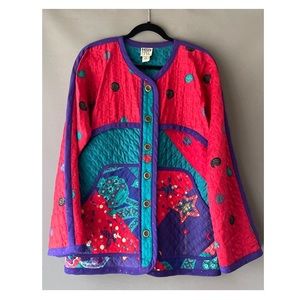 Vintage multicolor quilted Jacket by Jeanne Marc
